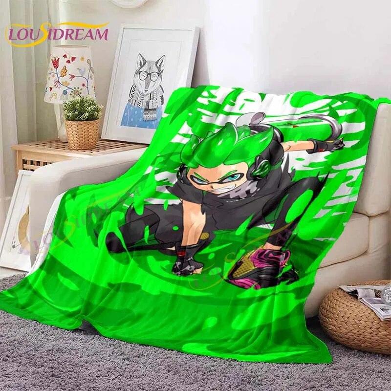 3D Cute Shooting Game Flannel Blanket Throw Blanket for Living Room Bedroom Bed Sofa Picnic Cover Blanket Kids Room Home Decor