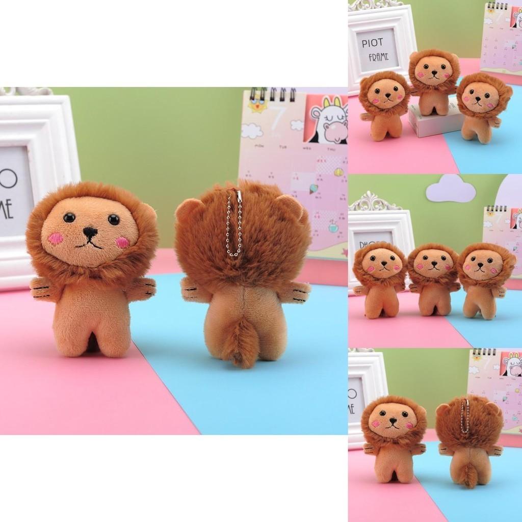 Chaveiro Leão de Pelúcia Fofo Brinquedo Animal de Pelúcia Macio de Pelúcia Curta Para Crianças