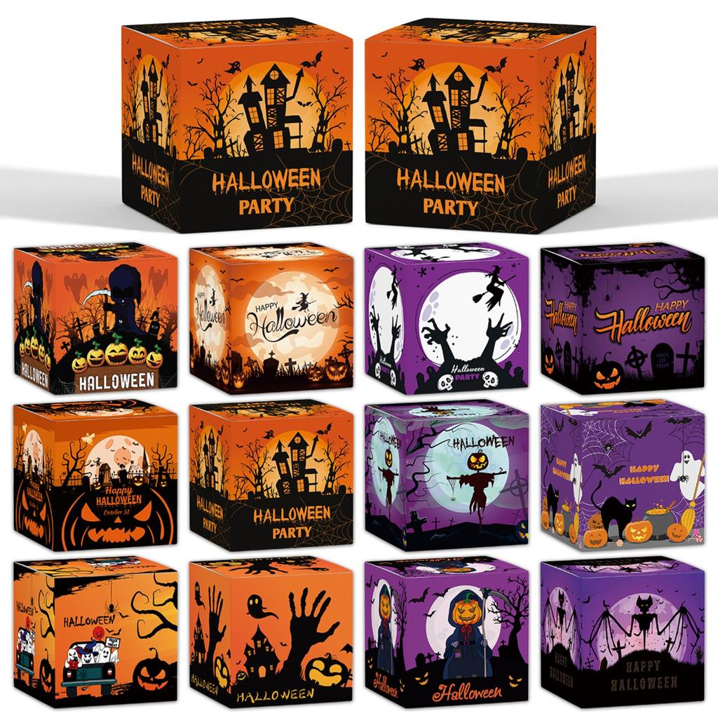 Halloween Decoration Paper Candy Snack Packaging Three-dimensional Paper Box Event Props Party Party Supplies