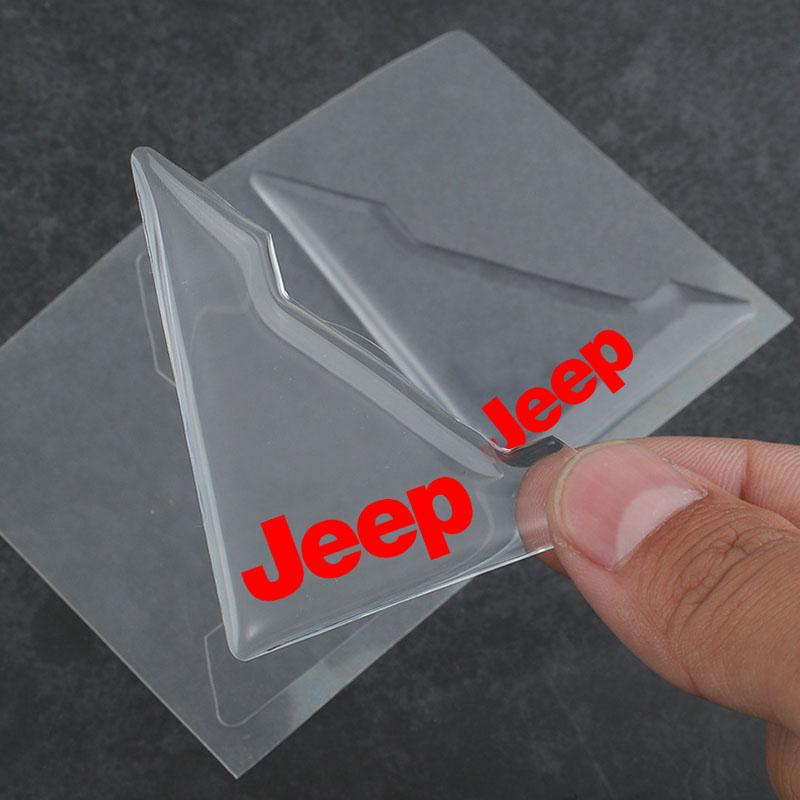 2Pcs Transparent Car Door Corner Cover Anti-Scratch Protection Sticker For Jeep Renegade Wrangler JK JL Grand Cherokee Compass Patriot