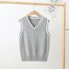 100% Cotton Teenage Kids Knit Vest Boys & Girls School Uniform Sweater Vest V-neck Pullover Preppy Style Children Top Clothes