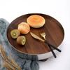 Luxury Tray Stainless Steel Wooden Perfume Simple Storage Trays Circular Decorative Fruit Bowl Kitchen Organizer Acceesories