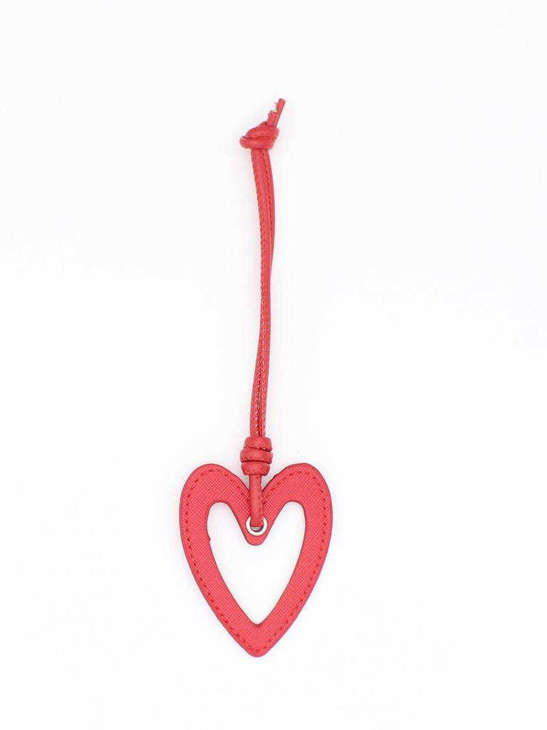 High-Grade PU Leather Heart Keyring Pendant