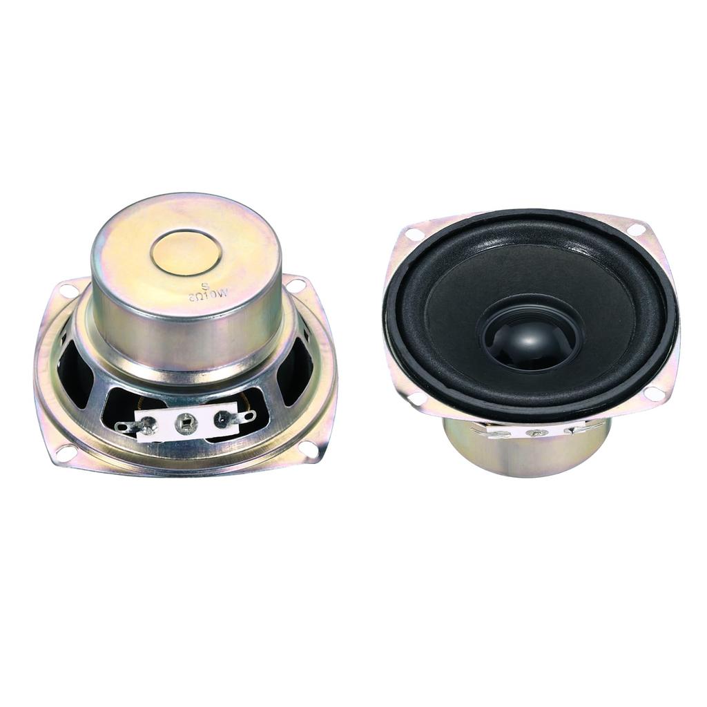 Uxcell 2pcs 10W 8ohm Mini Speakers Metal Shell Square Micro Mini Speakers DVD EVD Multimedia Mobile Portable Advertising Equipment Built-in