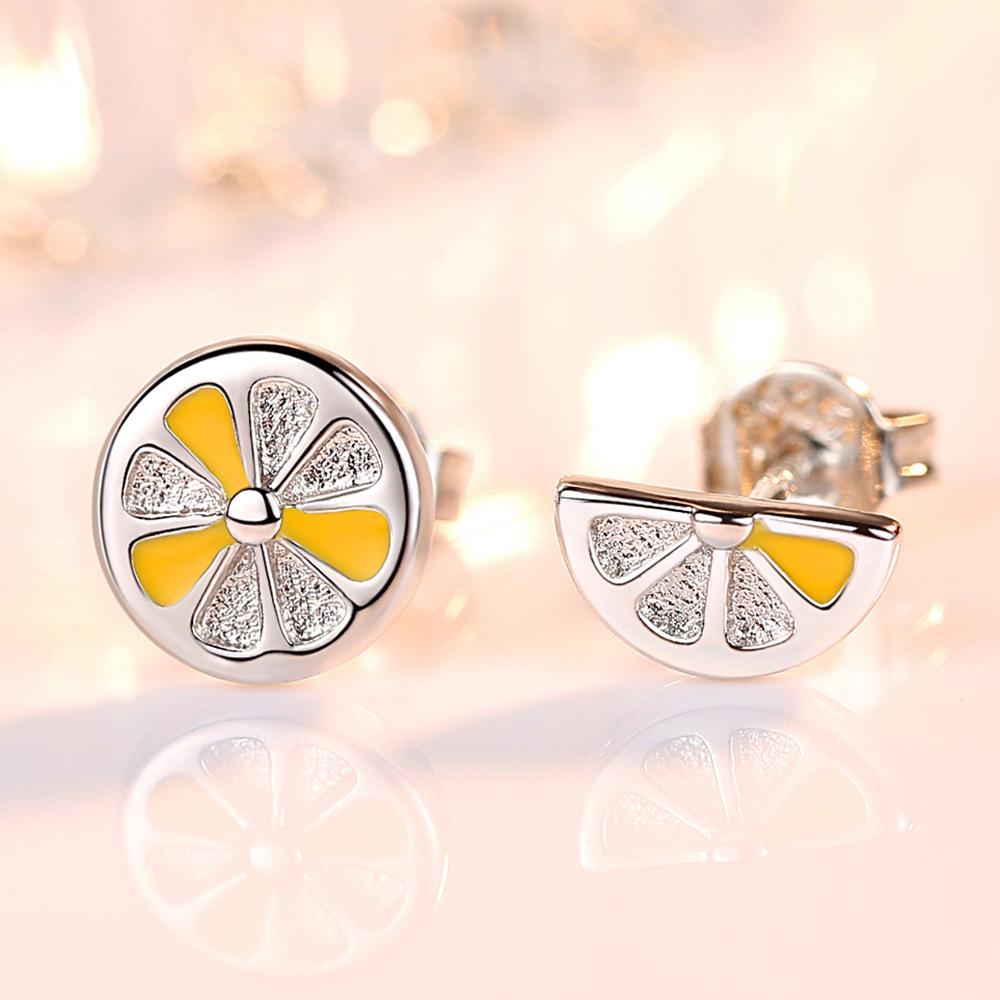 Fashion Earrings Round Rings Resin Crystal Epoxy Geometric Small Fresh Jewelry Stud Earrings