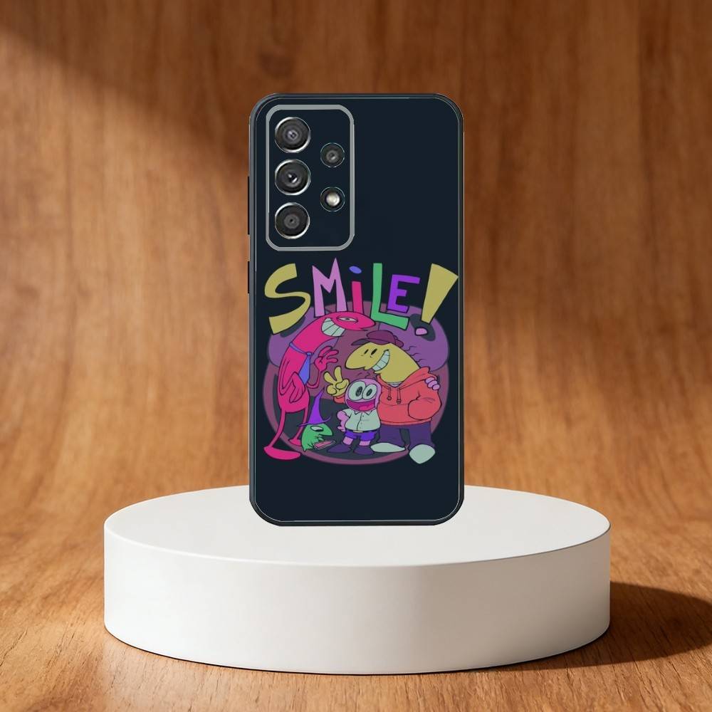 

S-Smiling F-Friends Phone Case For Samsung S25,S24,S21,S22,S23,S30,Ultra,S20,Plus,Fe,Note,10,9,5G Black Cover Samsung S21fe