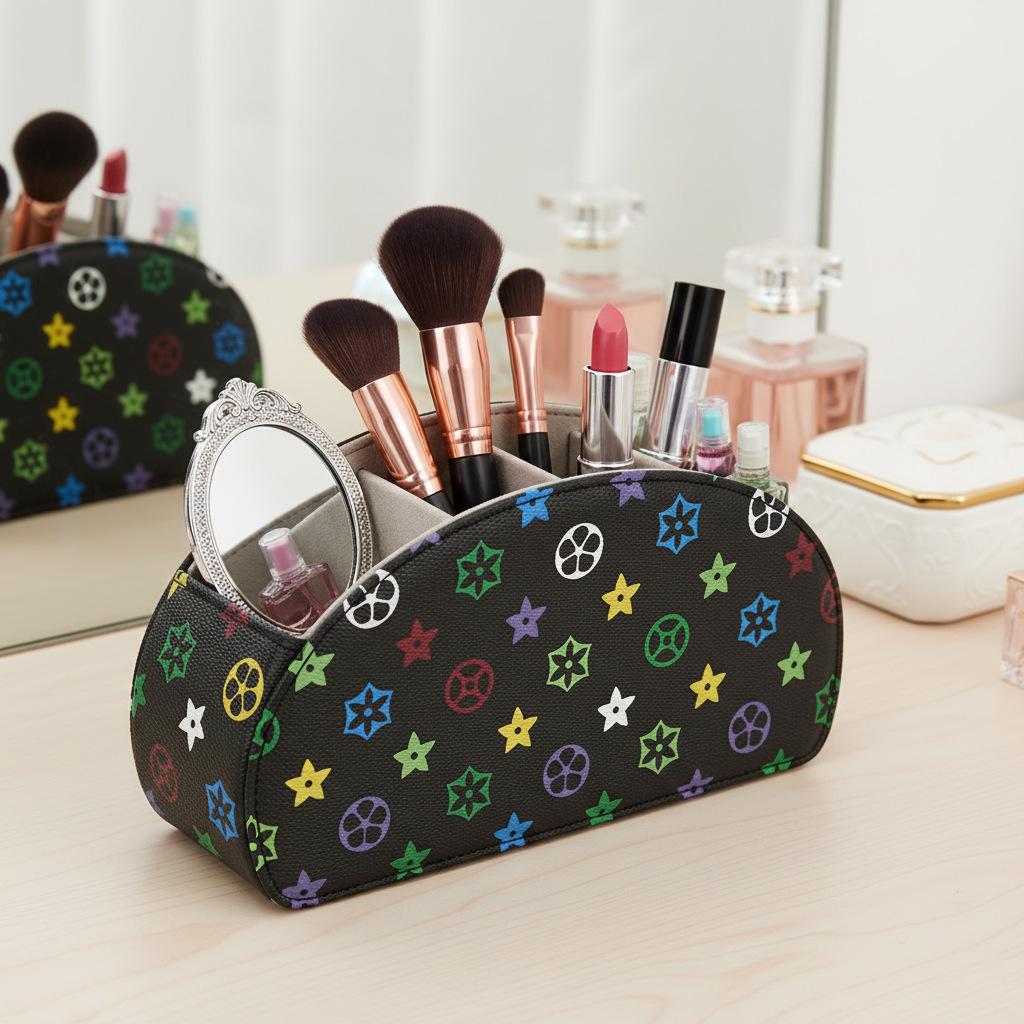 PU Leather Remote Control and Desktop Organizer Box