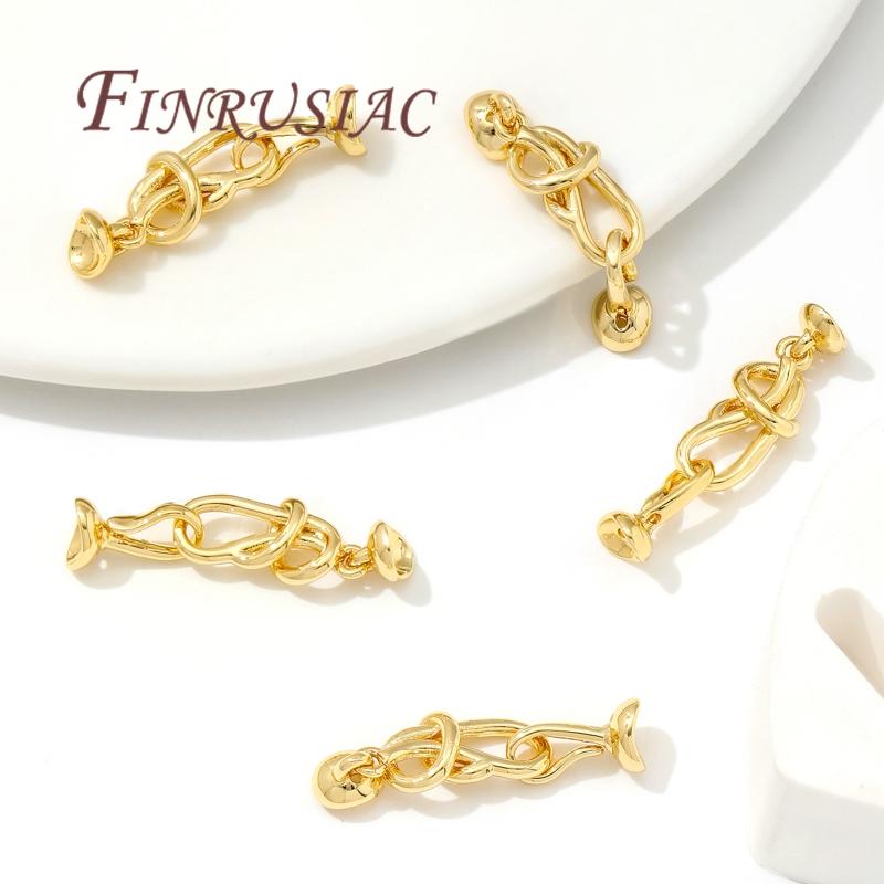 18K Gold/Rhodium Plated Fasteners For Bracelets Accessories Clasp For Jewelry Connectors Findings For DIY Jewelry Making Supplie