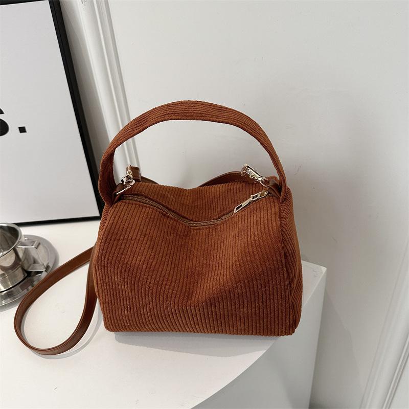 

Весна большая вместимость новый темперамент модный дизайн одно плечо кроссбоди ретро вельветовая портативная сумка кроссбоди коричневый