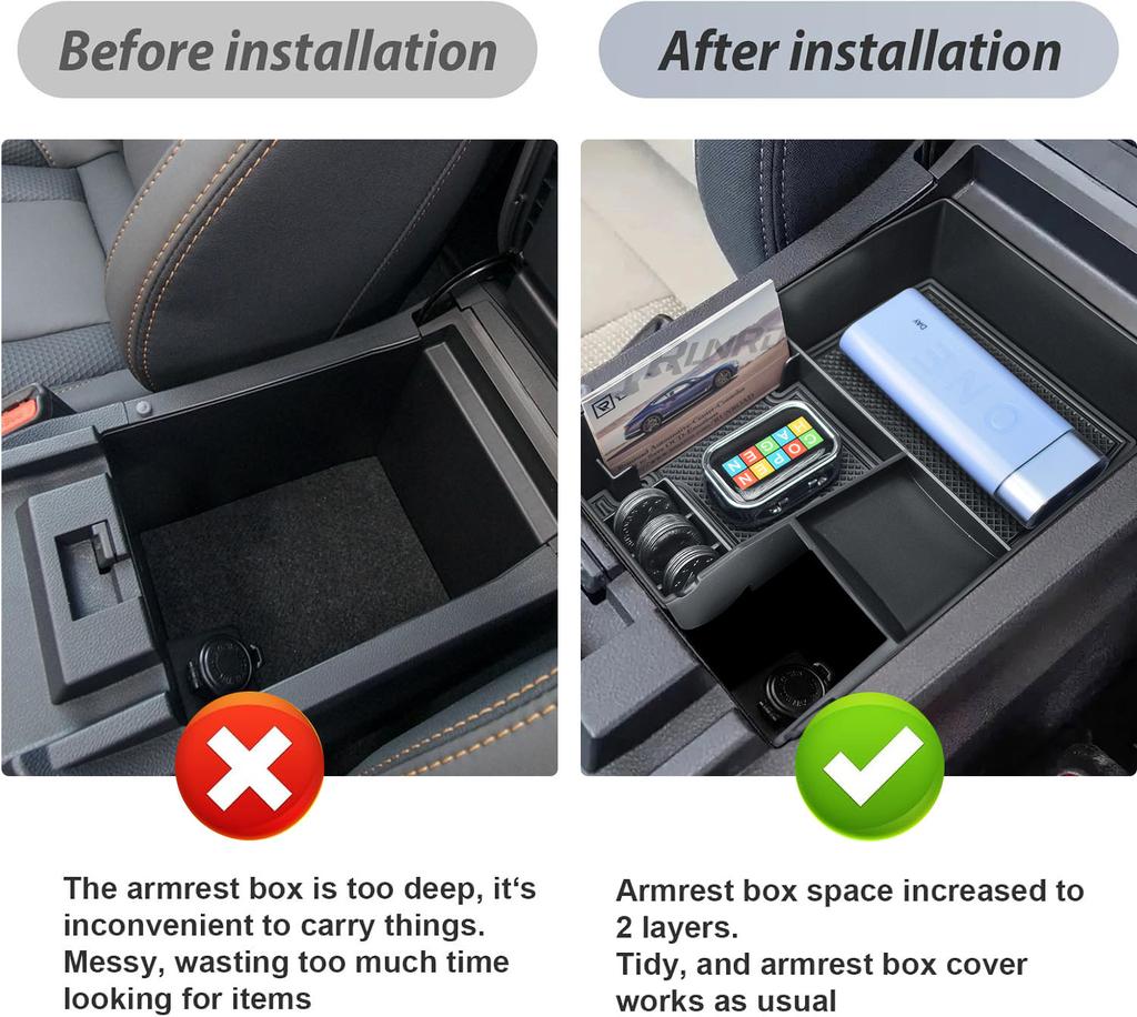 For 2025 2025-2020 Subaru Outback & Legacy Center Console Organizer Tray Armrest Storage Box Interior Car Secondary Accessories