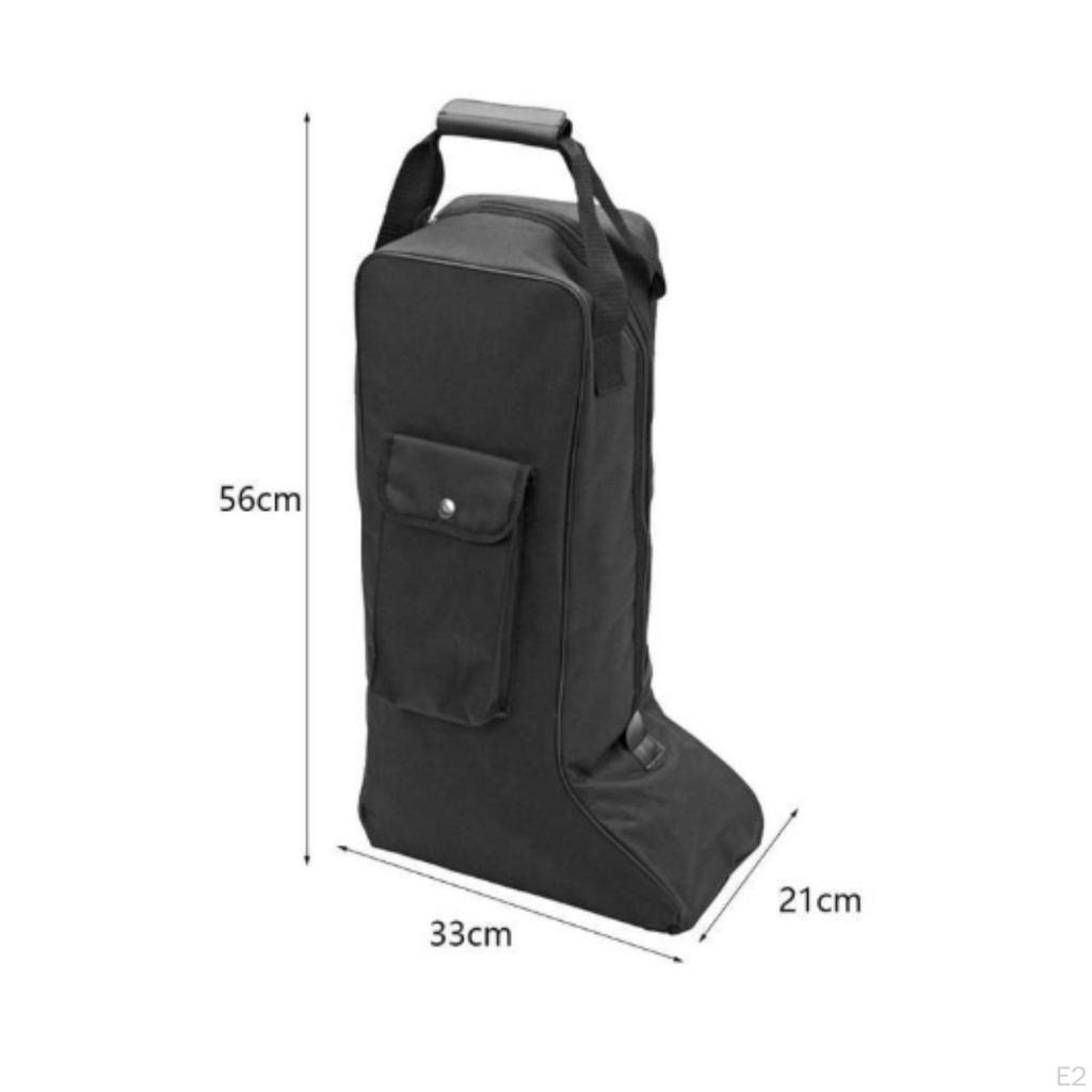 Riding Boot Storage Bag Lightweight Tall Structured with Front pocketResistant for Camping,