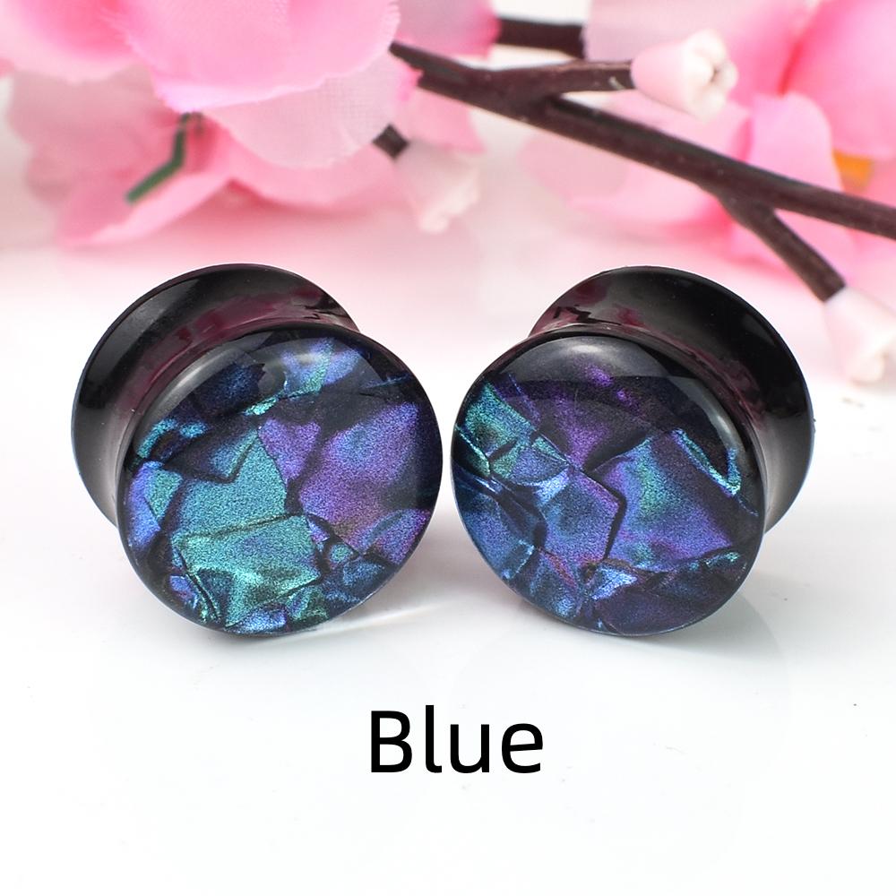 2pcs 6-50mm Camouflage Color Ear Gauges Tunnels Ear Plugs Stretcher Expander Body Piercing Jewelry for Women Men