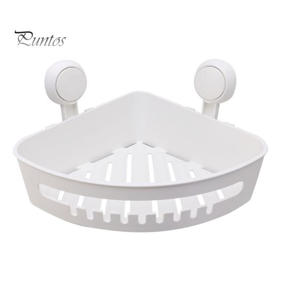 

Угловая полка для ванной комнаты с вакуумной присоской Установка без перфорации Стеллаж для хранения туалетных принадлежностей Шампунь Мыло Ароматерапия Сверхмощная кухня белый