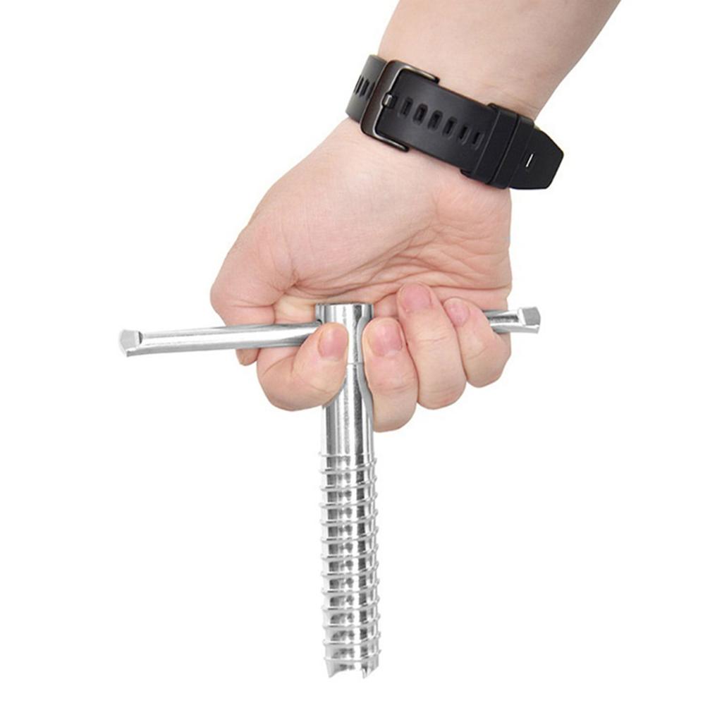 Taladro para Hielo de Camping al Aire Libre Tornillo Fijo Estacas de Tienda Aleación de Aluminio Estacas de Invierno Tornillos Accesorios de Pesca