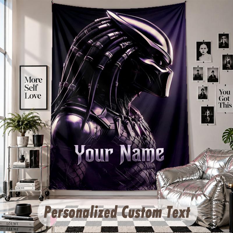 Custom Tapestry Wall Hanging, Predator Personalized Name Text Home Wall Decor