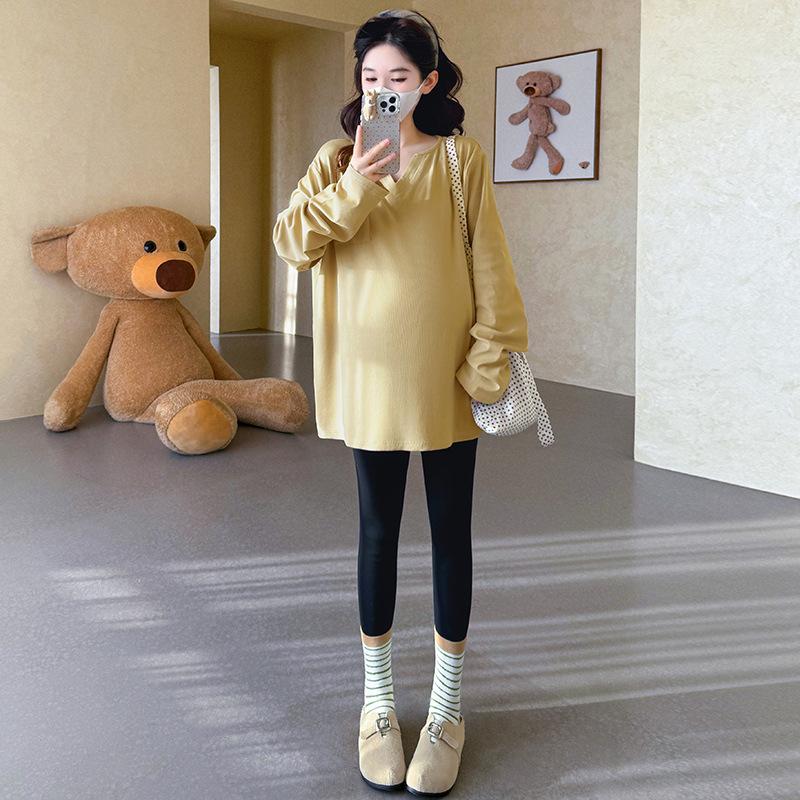 2026 Spring Korean Style Loose Maternity T-shirt L