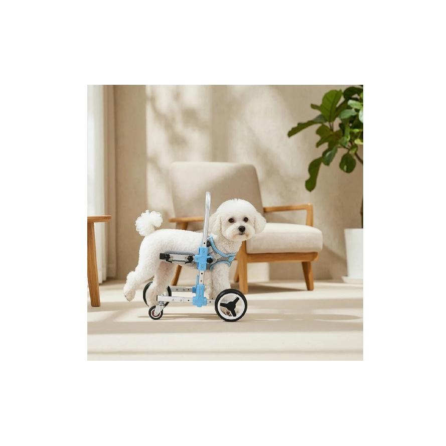 Front Leg Dog Wheelchair Padded Pet Front Leg Wheelchair Mobility Cart Comfortable Long-Lasting for Disabled Dogs