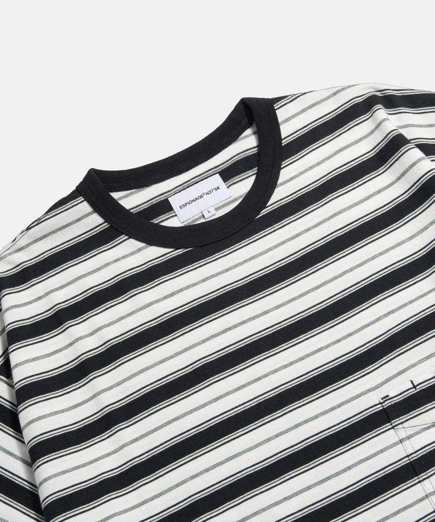 ESPIONAGE Multi Border Pocket Tee Black