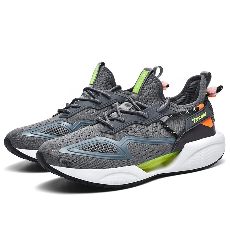 New Pair of Breathable Mesh Sneakers for Men and Women Ultra-light Shock-absorbing Popcorn Soft-soled Non-slip Running Shoes