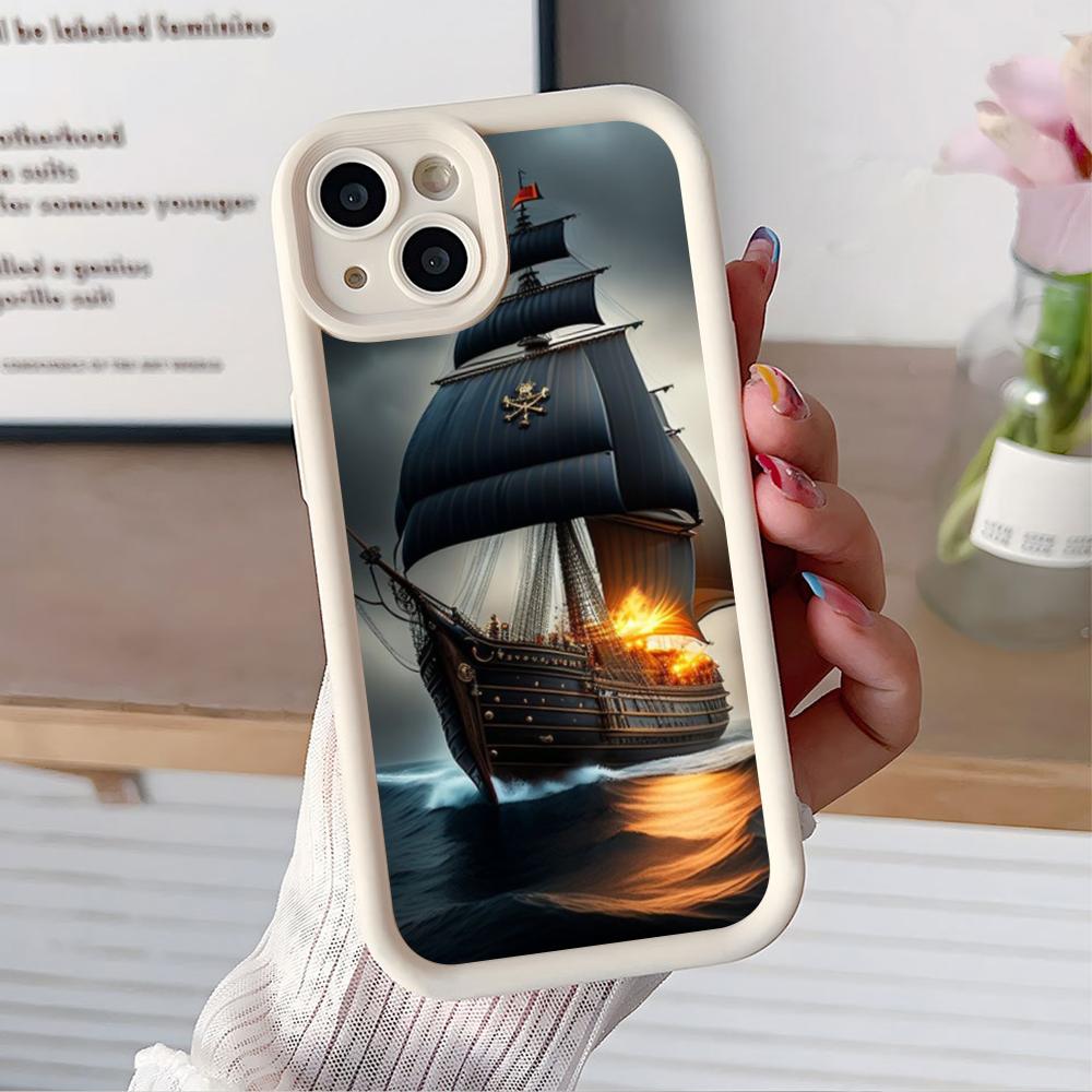 Pirate Corsair Mobile Phone Case for iPhone 17 16 15 14 13 12 11 Air Pro Max Plus Thicken TPU Colorful Cover Pretty Cover Luxury
