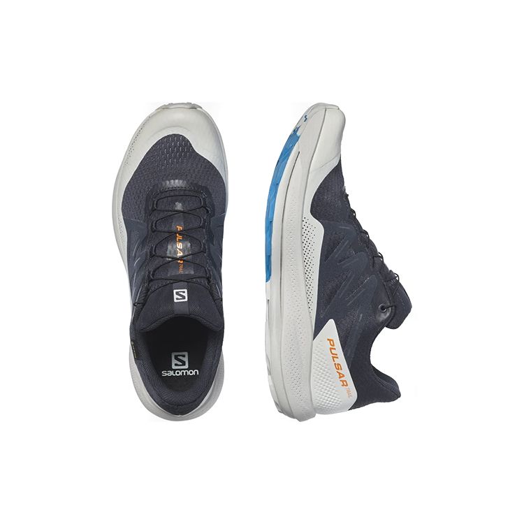 Salomon Pulsar Trail Gore-Tex Comfortable Versatile Slip-Resistant Durable Breathable Low-Top Outdoor Functional Shoes Men Shoes Black Gray 417499