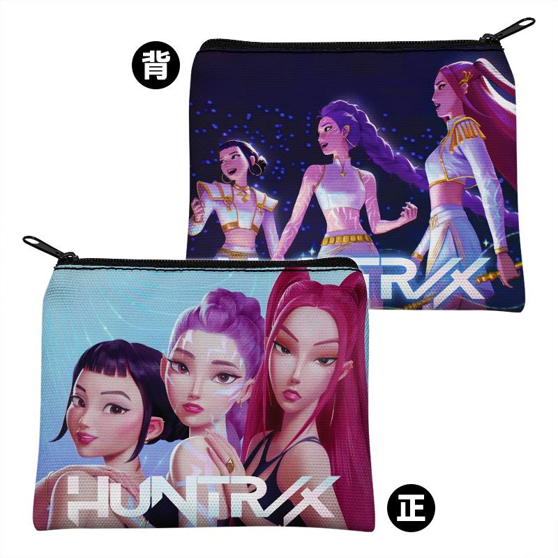 

Kpop-Охотники на ведьм окружающий холст кошелек на молнии для монет держатель для карт