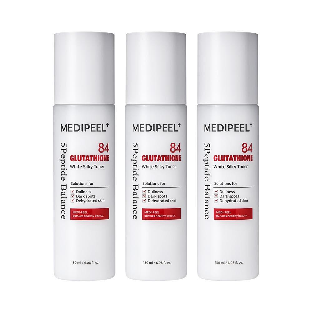 MEDI-PEEL Bio-Intense Glutatione Bianco Tonico Setoso 180ml Confezione Tripla Illuminante Idratante Complessione Tonico Viso