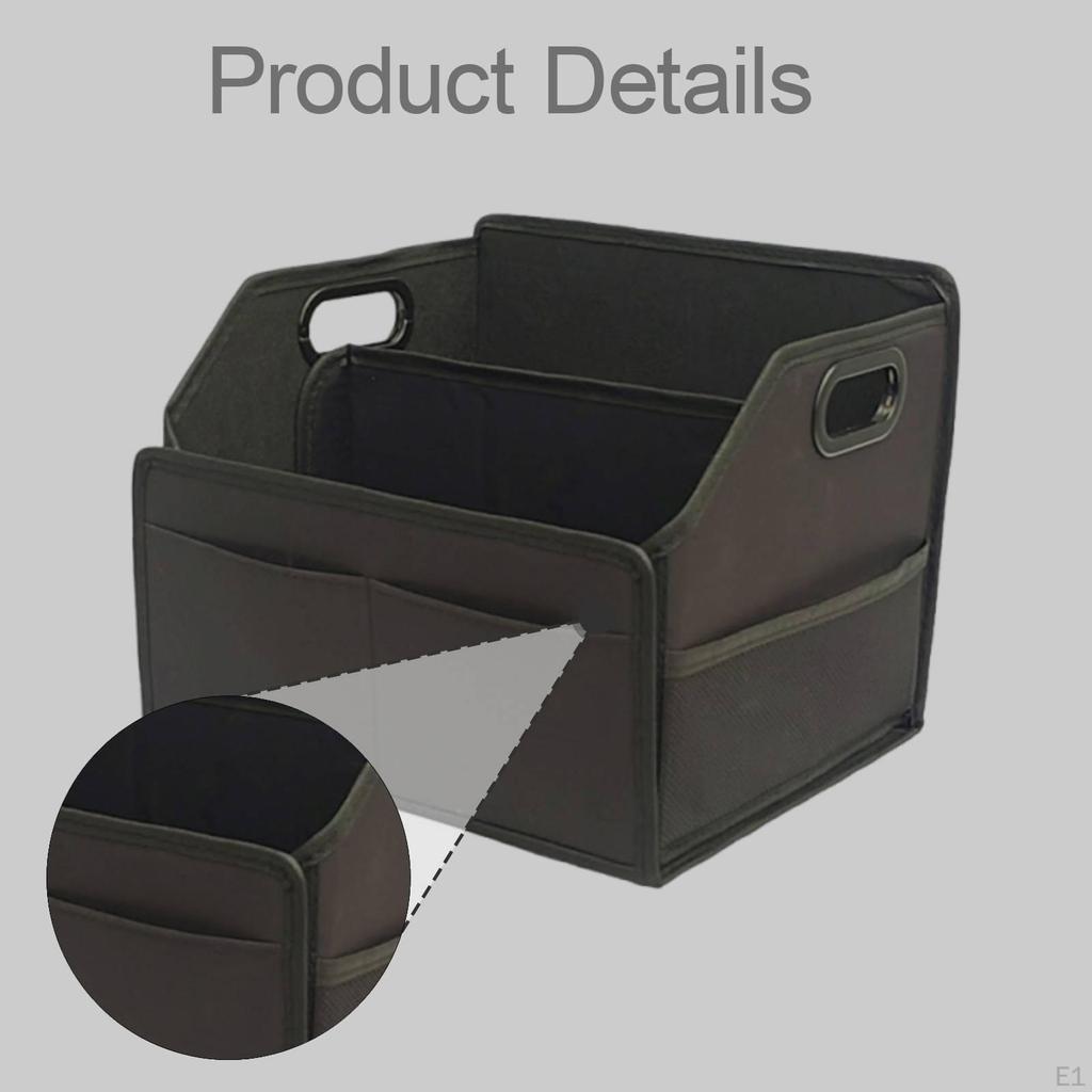 Car Trunk Organizer Accessories Sturdy Grocery Foldable Multi Compartment Storage Bin