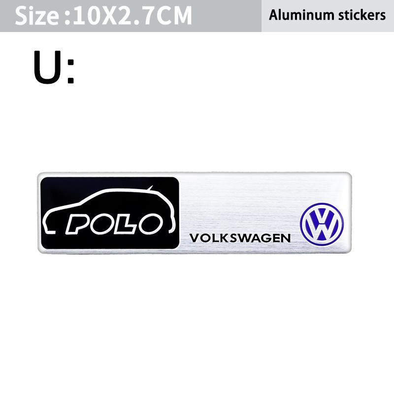 For VW Volkswagen Jetta MK5 Golf 1Pcs Car Styling Aluminum Alloy Badge Sticker For Volkswagen GTI R-Line R Polo Golf Passat Scir