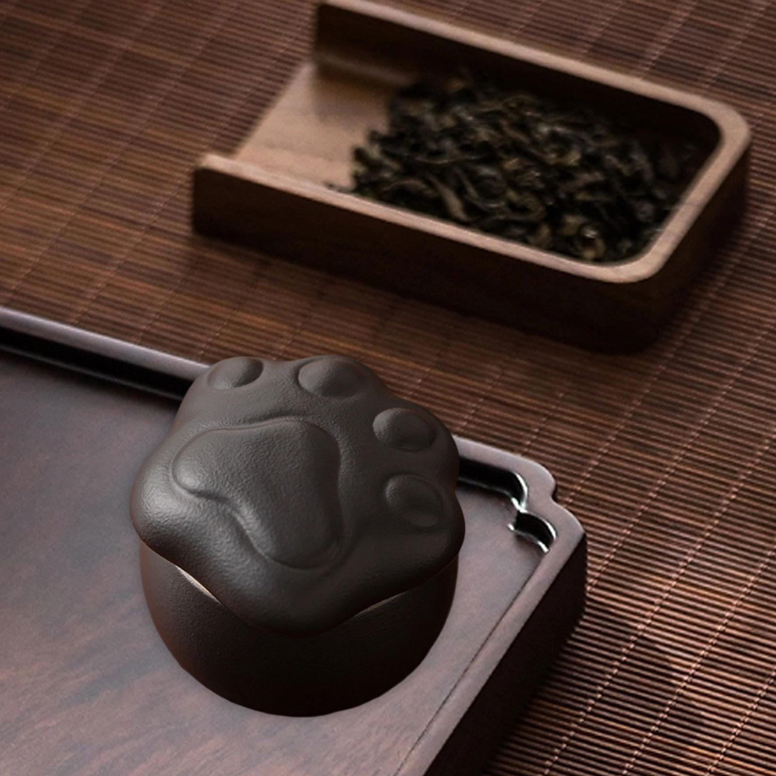 

Керамическая банка для хранения чая, домашний декор, пищевая банка-контейнер, для сыпучих продуктов, сахара, орехов чёрный