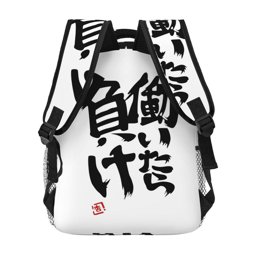 Game Idolmaster If You Work You Lose Anzu Futaba Backpack Student Boys Girls BookBag Kids School Bag Shoulder Bags for Men Women