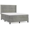 Maison Exclusive - Rete a doghe per letto e materasso Grigio chiaro 140x200cm Velluto
