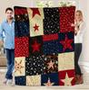 1 Piece of Soft and Warm Flannel Blanket, Suitable for Purple Tulip Flower Heart Checkered Love Flower, Purple Home Decoration