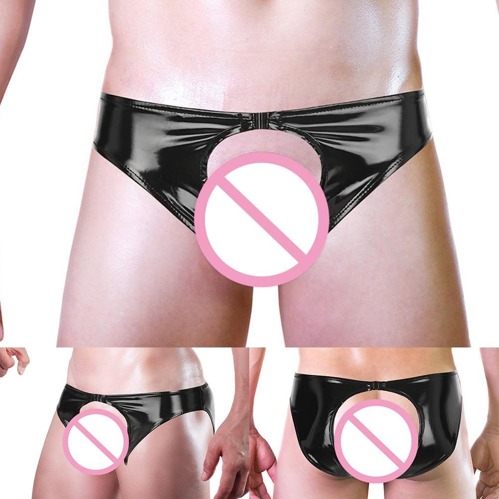 Bikinis Underwear Black Breathable Classic Faux Leather