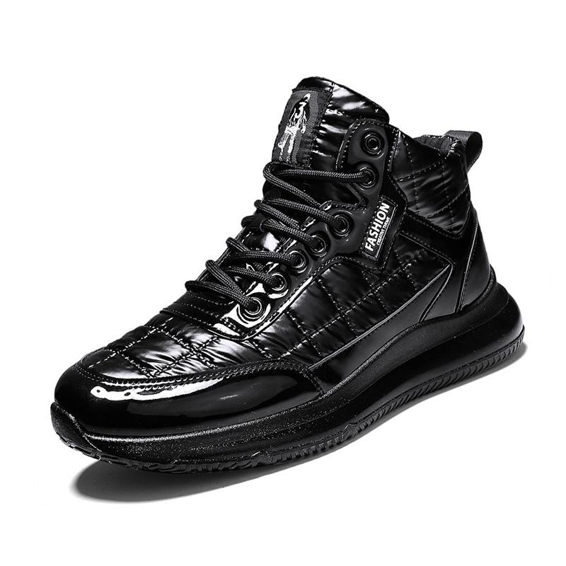 Men Casual Shoes Outdoor Comfortable Men's Breathable Fashion Man Sneakers PU Leather High Top Shoes Zapatillas Hombre