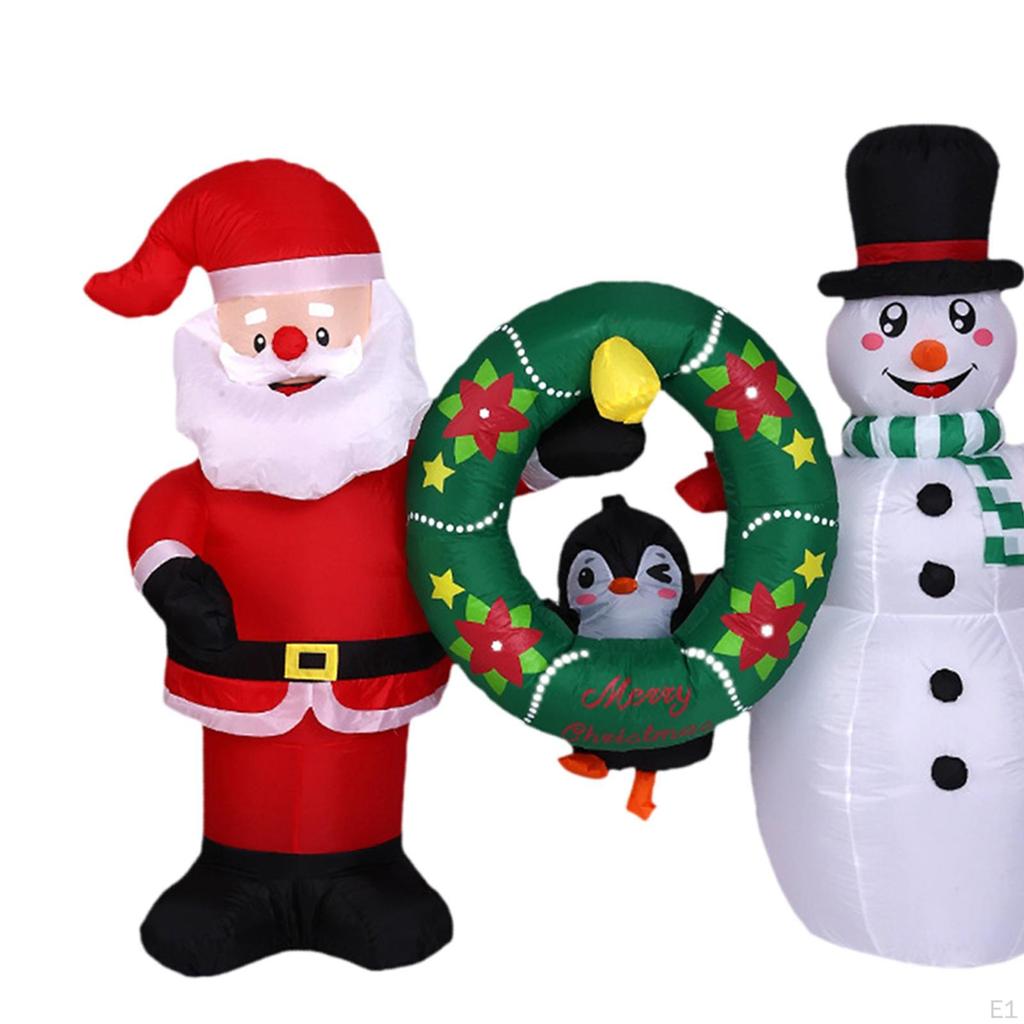 Christmas Inflatables Decoration Outdoor Built in LED Holiday Ornament Photo Props Xmas