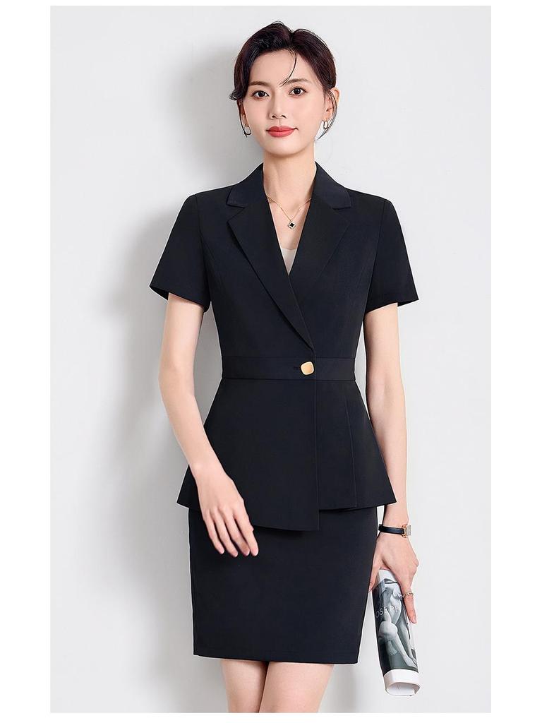 2025 Women's Professional Suit Set: Spring/Summer Western Style Receptionist Formal Wear, Jewelry Store Uniform