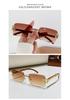 2026 Frameless Faux Wood Grain Leopard Head Men's Square Sunglasses with Leopard Temple.