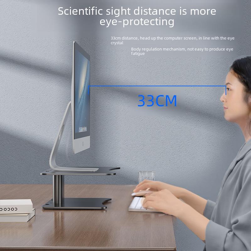 „Desktop-Monitorständer aus Metall mit Stauraum“