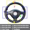 For Volkswagen Golf R32 IV 2002-2005 Hand Stitching Car Steering Wheel Cover Wrap Slip-resistant Breathable Interior Accessories