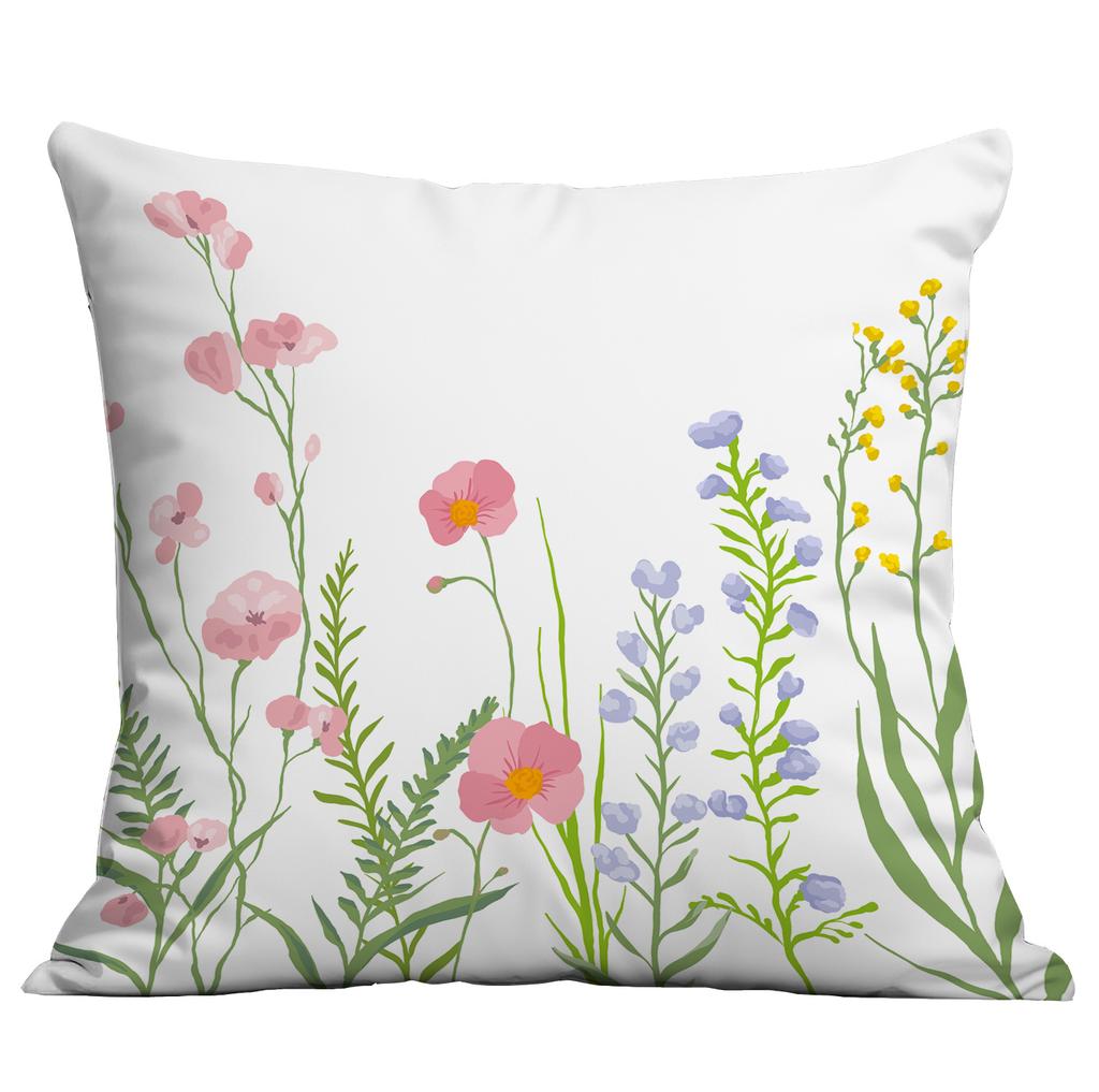 Spring And Summer Floral Print Pillow Cover Home Sofa Cushion Pillow Cover Premium Durable Quality Useful Practical