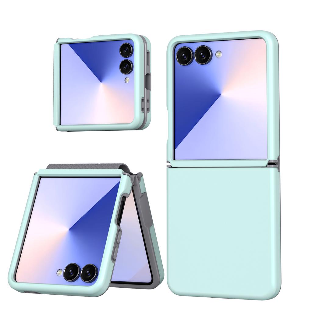 Cute Candy Color PC Shockproof Case for Samsung Galaxy Z Flip 7 TPU Connector Skin-Fell Cover for Samsung Z Flip 6 5 7 FE Flip7