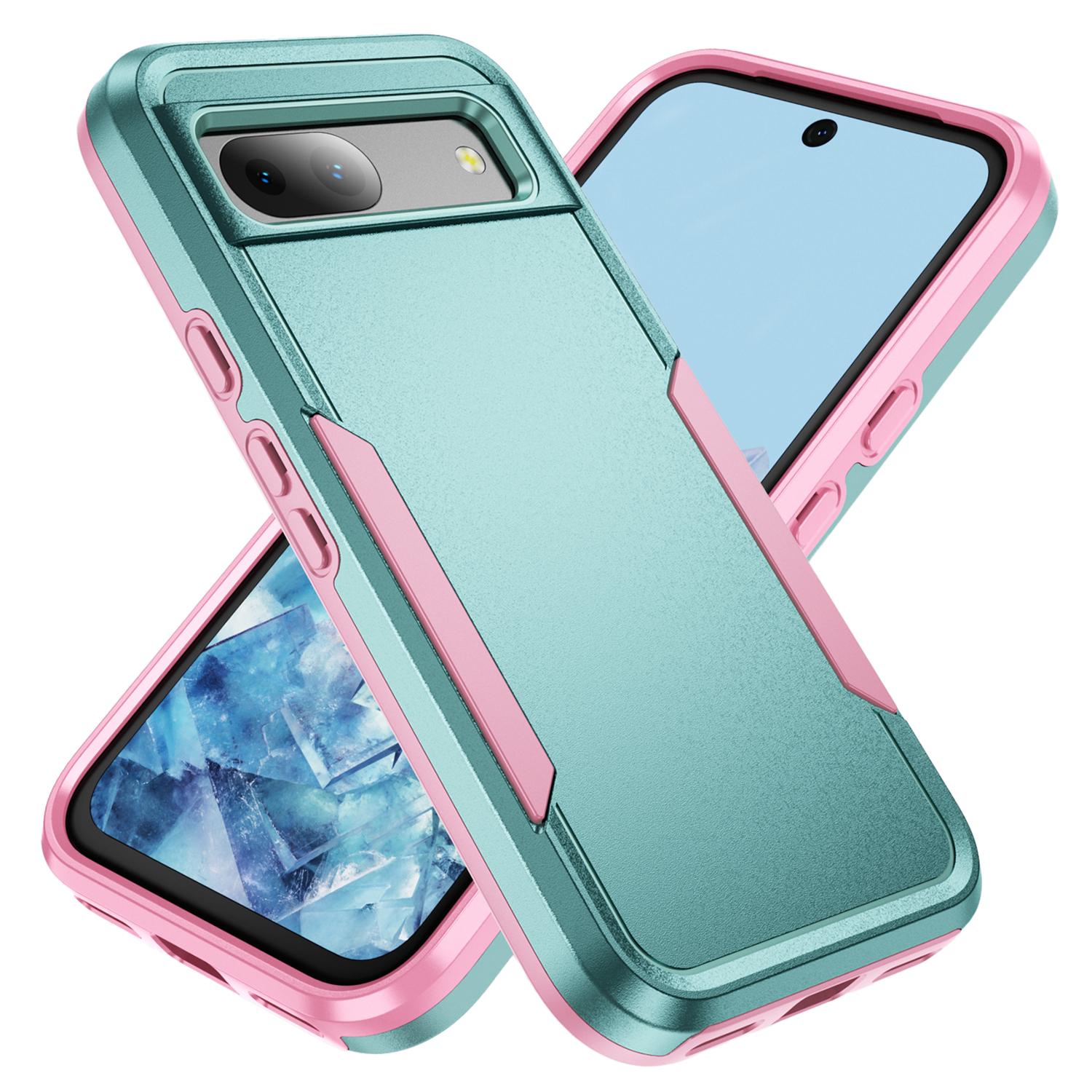 

Чехол для Google Pixel 8a PC+TPU Военный класс Защита от падений Чехол для телефона Green/Pink