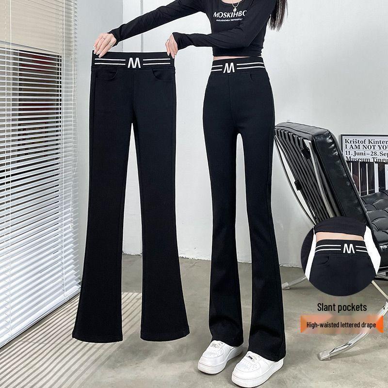 

Women s High-Waisted Micro-Flare Pants: Slimming, Drapey, Wide-Leg, Suit or Casual, Spring/Summer Style, Available as Long or Cropped Styles. L 50-55kg