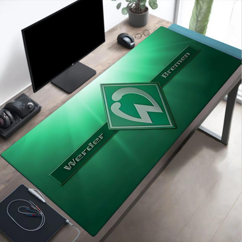 Green And White Werder Mouse pad, Gaming Mouse Pad, keyboard pad, Desk Decor for computer notebook Fan Gift Birthday Gift