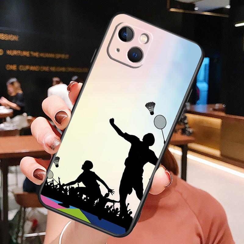Badminton Sport Phone Case For iPhone 16 Pro Max 15 14 13 12 11 Pro Max Plus 12 13 Mini XR 16e Funda Cover