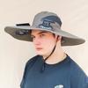 Fan Hat Wide-Brimmed Outdoor Hat with Dual-Power Fan Design Solar USB Charging Hiking Cycling Fishing Sun Hat