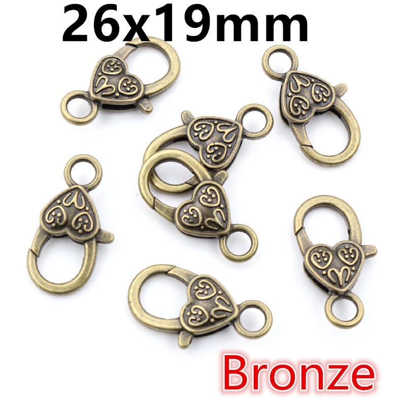 10pcs Snap Lobster Clasp Hooks Gold Silver Plated 5 Colors DIY Jewelry Making Findings for Keychain Neckalce Bracelet Supplies