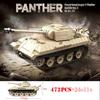 Militär WW2 Deutscher Panther Mittlerer Panzer Bausteine Weltkrieg Armee Soldat Tiger I Schwere Panzer Steine Kinder Kinderspielzeug Gif