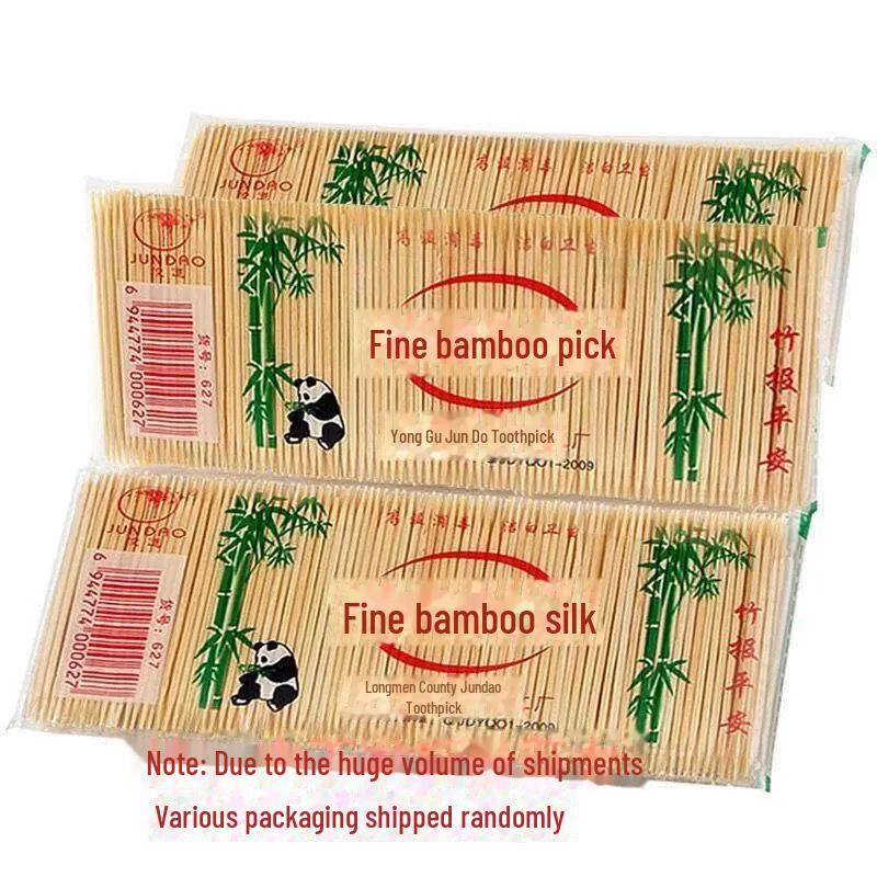 Vysoce kvalitní bambusová párátka s dvojitou hlavicí pro použití v domácnosti a hotelech